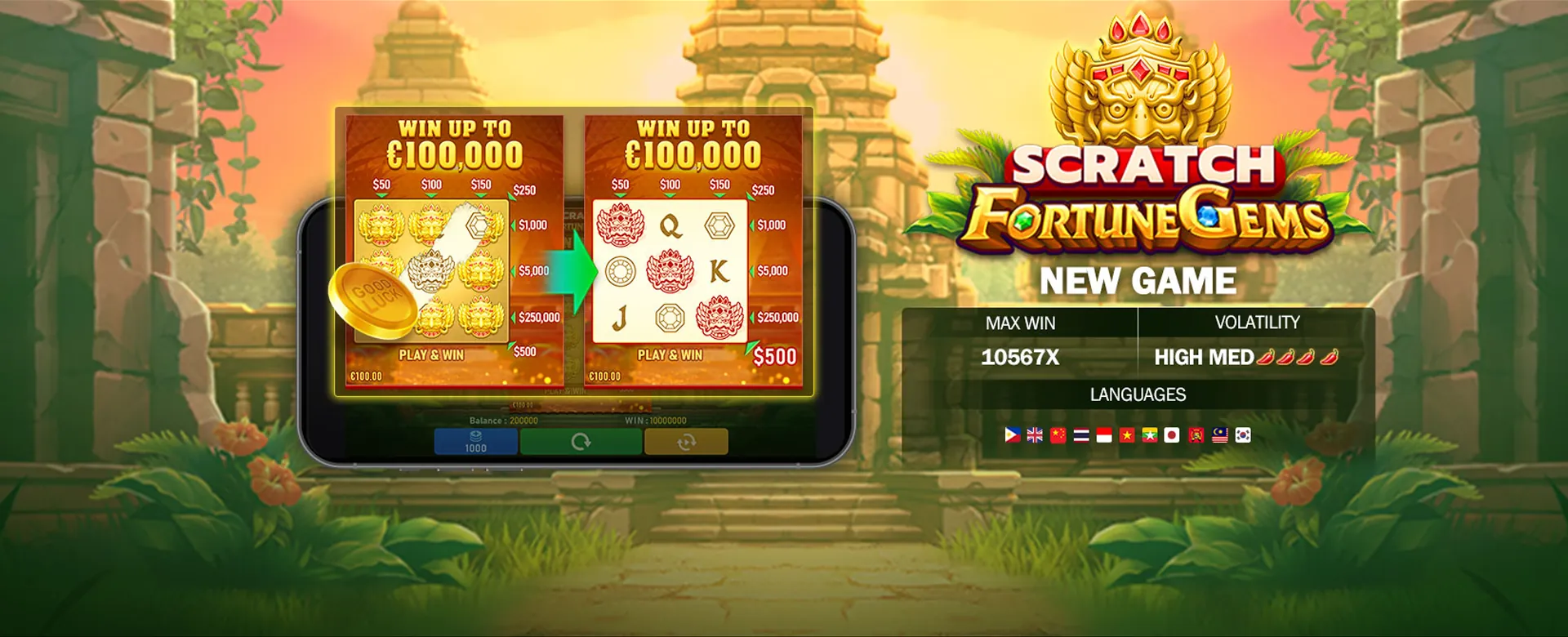 Dynamic 777 online casino environment with golden accents and vibrant games
